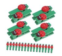 FONDOTIN 30 Pièces Porte-Photos Pinces à Linge Bois Mini Pinces pour Photos à Linge Suspendues Porte-Cartes Mémo à Papier pour Décorations