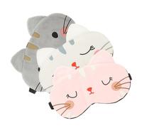 FONDOTIN 3pièces De Sommeil Carton Pour Adultes Et Garçon Fille Des Yeux Doux Et Léger Pour Sommeil à Domicile Voyage Ou Au Bureau