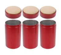 FONDOTIN 3pièces Lot De Boîtes Métalliques Rondes Couvercles Hermétiques Pour Conservations De Biscuits Thé Et Bonbons