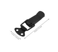 FONDOTIN 4 Ensemble Loquet à Ressort Fer pour Coffre et Armoire Lot Vis Fermeture Tension Sécurisée pour Boîtes Portes et Fenêtres Noir Grand Modèle