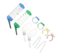 FONDOTIN 4 pièces Biberon pour Petits Animaux et Transparent Distributeur Eau pour Hamster Hérisson Lapin et Cochon Bouteille Anti-Fuite Facile à Observer Accessoire Cage Pratique