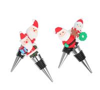 FONDOTIN 4 Pièces Bouchons de Réutilisables Alliage Lot de Bouchons Étanches pour Bouteilles de Vin Accessoires Décoratifs pour et Cadeaux Conservation Longue Durée