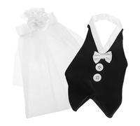 FONDOTIN 4 pièces Housse de Bouteille Mariage Délicat avec Dentelle Décoration Romantique pour Table de Dîner et Accessoires de Fête