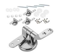 FONDOTIN 4 pièces Kit de Charnières de Zinc pour Siège de Toilette Fixations Robustes Remplacement pour Couvercles de Wc à Chasse Eau