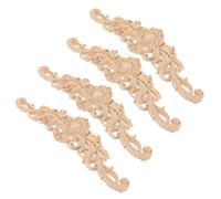 FONDOTIN 4 pièces Lot de Appliques Sculpté Décoratives pour Meubles Coins de Portes Vintage Accessoires de Décoration Intérieure pour Petits Meubles Faciles à Peindre et Durables
