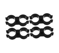 FONDOTIN 4 Pièces Lot de Clips Double Pince Plastique pour Balai et Pelle Connecteur de Tube Accessoires de Fixation pour Étagère et Rangement Optimisé