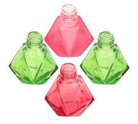 FONDOTIN 4 pièces Lot de Flacons Verre Rechargeables pour Vernis à Ongles Petit Format Portable pour Nail Art Bouteilles Vides Réutilisables pour Salon et Usage Personnel Couleur Aléatoire