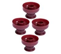 FONDOTIN 4 pièces Moule à Donuts Plastique Non Adhésif pour Pâtisserie DIY Emporte Rond pour Gâteaux Beignets et Biscuits et Réutilisable pour Décoration de Gâteaux