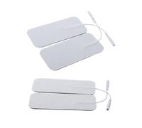 FONDOTIN 4 pièces Pads Électrodes Rectangulaires pour Électrostimulation Accessoires Portables de Soins Thérapeutiques Coussinets Gel Réutilisables pour Massage Corporel et Stimulation