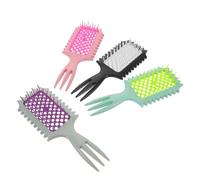 FONDOTIN 4 pièces Peigne Démêlant Anti-statique avec Grille Creuse Brosse Massage Chevelu Peigne Manuel pour Cheveux Secs et Mouillés Accessoire Coiffure Portable pour Femmes et Hommes