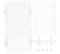 FONDOTIN 4 pièces Plaque de Séparation Aquarium avec Ventouses Grille Isolante Transparente et Découpe Adaptable Diviseur pour Compartimenter Réservoirs et Séparer Poissons
