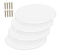 FONDOTIN 4 Pièces Plaques de Plafond Rondes Blanches Robustes Lot de Cache sans Vis Installation Facile pour Plafond et Mur Finition et Discrète