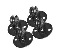 FONDOTIN 4 pièces Poulies de Plafond pour Suspension Vintage Système de Levage Réglable pour Lampe Suspendue Poulie Câble Rustique pour Lustre et Éclairage Extérieur