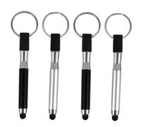 FONDOTIN 4 Pièces Stylus Rings Capacitive Touchscreen Pen Set Porte Clés Stylets Tactiles Multifonctions Stylet Téléphone et Portable Écran Tactile pour Smartphones