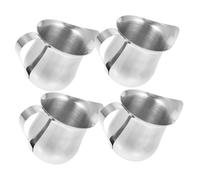FONDOTIN 4 pièces Tasse à Mesurer Café Acier Inoxydable de Pichet à Lait Crémeux pour Vinaigre Sauce Pratique et pour Cuisine Bar