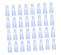 FONDOTIN 40 pièces Bouteilles de Voyage avec Couvercle à Clapet Bouteilles Transparentes Réutilisables Étanches pour Cosmétiques Flacons Solides Durables et Faciles à Remplir pour Lotion