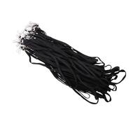 FONDOTIN 40 pièces Lot de Lanières Tour de Cou Noires Polyester avec Clip Sécurisé Porte-badge Minimaliste pour Bureaux Établissements Scolaires et Centres Techniques Résistance et