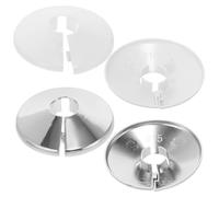 FONDOTIN 4pièces Couvercles De Bonde De WC Plastique Colliers De Décoration Murale Couvercles De Bride pour Douche Remplacement De Plaque De Plomberie Colliers