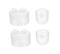 FONDOTIN 4pièces Mangeoires Acrylique pour Aquariums Accessoires De Nourriture pour Poissons Gobelets Rouges pour Réservoirs Aquatiques Ronds Ovales