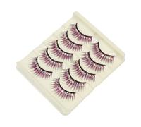 FONDOTIN 5 paires Lot Faux Cils Épais Exagérés avec Pierres Brillantes pour Spectacle Maquillage de Performance Légers et Confortables Adaptés Cosplay et Fête