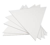 FONDOTIN 5 Panneaux de Dessin Vierges en Toile Tendue 30 Cm Triangulaires pour Peinture à L'huile, Planches Artistiques Blanches, Tableau à Dessin pour Étudiants et Artistes, Coffret
