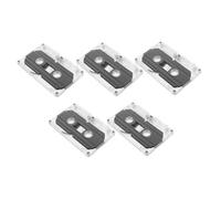 FONDOTIN 5 Pièces Bande Vierge Cassette Vide Cassettes Audio en Boîtier Transparent pour L'enregistrement Enregistrer avec Étui Vierges Plastique