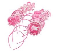 FONDOTIN 5 Pièces Bandeau à Ruban Pour Sensibilisation Au Cancer Du Sein Pour Femmes Lot De Accessoires Pour Fêtes Et Événements à Thème