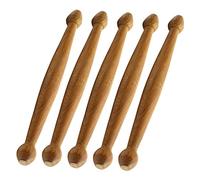 FONDOTIN 5 pièces Bâtons de Massage Bois Multi-usages Cannes Traditionnelles pour Massage Musculaire Outils Portables pour Points Acupression Sticks Bois Robustes pour Mains et Dos