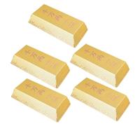 FONDOTIN 5 Pièces Boîtes à Bonbons et Biscuits Papier Doré Forme Lot de Grandes Boîtes Pliables pour Emballage de Friandises et Cadeaux de Fête