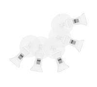 FONDOTIN 5 Pièces Clip Ventouse Transparent pour Aquarium Pince de Contrôle Poisson et Support Tube Chauffant Accessoires Résistants Plastique pour Réservoirs Fixation Facile