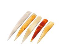 FONDOTIN 5 Pièces Couteau Agate Polissage Bijoux Brunissoir Naturel Outil Compact pour Or Métal Clay Couleur Aléatoire
