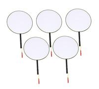FONDOTIN 5 Pièces Éventails à Dessiner pour Garçon Fille Éventails Vierges DIY Soie Filée Accessoires Peinture Manuelle pour Garçons et Améliore Coordination Main Œil