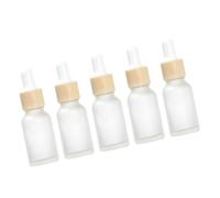 FONDOTIN 5 pièces Flacons Verre Mat avec Compte-gouttes Recharges Cosmétiques Transparentes pour Voyage Bouteilles Subpackaging Reutilisables