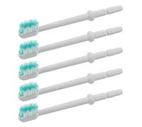 FONDOTIN 5 Pièces Lot de 5 Têtes de Rechange pour Hydropulseur, Embouts de Brosse Interdentaire en Plastique Vert, Compatibles Irrigateur Buccal, Accessoires Multi-Usages pour Soins