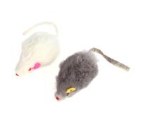 FONDOTIN 5 Pièces Lot de Jouets Souris Peluche pour Chat Couleurs Aléatoires Interaction Stimulante pour et Renforce Lien et Instinct Naturel Évite Griffures Meubles
