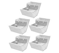 FONDOTIN 5 Pièces Metal Rabbit Feeders for Cages Small Animal Food Troughs for Guinea Pigs Ferrets Chinchillas and Rabbits