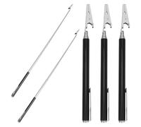 FONDOTIN 5 Pièces porte-badge rétractable support de clips pour bobine de badge rétractable détenteurs de cartes d'identité clips porte-badge d'identification Black