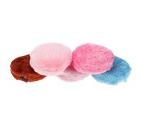 FONDOTIN 5 Pièces Puff pour Maquillage Visage Longs Poils Doux Éponge Réutilisable pour Poudre Contouring Fard à Joues et Highlight