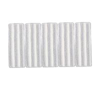 FONDOTIN 5 pièces Recharges de Serpillères Microfibre Réutilisables à Rayures pour Vadrouille Plate Absorbantes et Lavables Têtes de Remplacement pour Nettoyage Humide et Sec des Sols