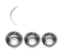FONDOTIN 5 Pièces Set de Bols Mélangeurs Acier Inoxydable Profond Saladier Fruit et Légumes Bol à Battre Œufs pour Usage Domestique et Restauration sans Couvercle