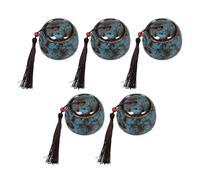 FONDOTIN 5 Pièces Urnes Céramiques Miniatures pour Cendres Animaux Urnes Funéraires Petites pour Chiens et Chats Récipient pour Souvenir et Commémoration Adaptées à Divers Espaces