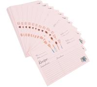 FONDOTIN 50 Fiches de Recettes Pratiques en Papier Résistant Format Compact pour Notes Culinaires Accessoires Décoratifs Cuisine pour Usage Quotidien et Présents