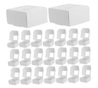 FONDOTIN 50 Pièces Boîte Papier avec Fenêtre Transparent pour Lot pour Diy Artisanaux