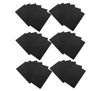 FONDOTIN 50 Pièces Cartes de Visite Métal Vierges pour Machine de Marquage Aluminium Noir Sublimation Double Face Cartes Professionnelles Résistantes et Brillantes pour Gravure et Transfert