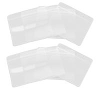 FONDOTIN 50 pièces Lot de Pochettes Transparentes pour Cartes Identité et Badges Étui Rigide Anti-rayures pour Cartes de Visite Protection Bureau et École