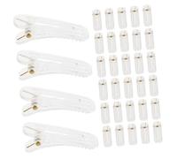 FONDOTIN 50 Pièces Pinces à Cheveux Transparentes DIY Clips Simples Plastique Clair Barrettes Inachevées Légères Base pour Créations Coiffure et Accessoires Faits Main