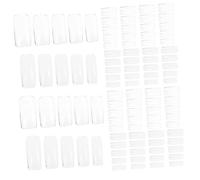 FONDOTIN 500 pièces Faux Ongles Transparente Full Cover Capsules Ongles Réutilisables pour Femmes Manucure DIY Moyens Press Abs
