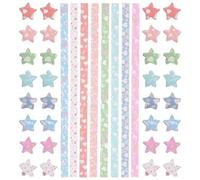 FONDOTIN 540 pièces Bandes Origami Étoiles Multicolores pour Papier Pliage Festival DIY Épaisseur pour Artisanat et Décoration