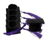 FONDOTIN 5pièces Couvre-Bouteille Forme De Chapeau De Ensemble De Décoration Festive pour Bouteilles De Et Bière Accessoire De Graduation