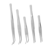 FONDOTIN 5pièces Pinces à Épiler Acier Inoxydable Lot pour Jardinage De Plantes Succulentes Adaptées pour Micro Paysages Et Entretien à Domicile Ou Bureau